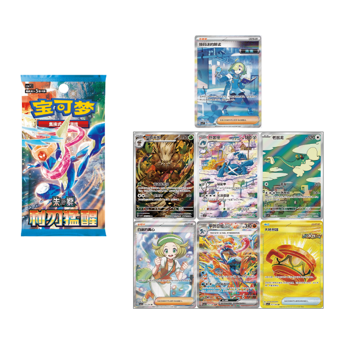 Blade Awakening Box Simplified Chinese Greninja booster pack and cards